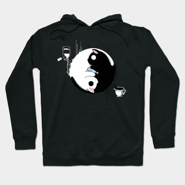 Ying Yang Cats Hoodie by Vallina84